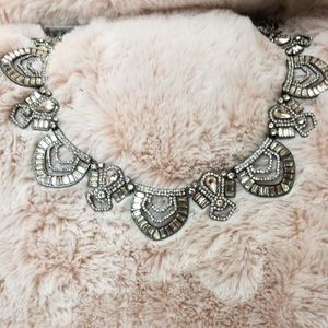 NWT Belle Badgley Mischka Black & Crystal Necklace